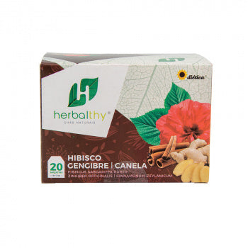Chá de Hibisco, Gengibre e Canela 20 saquetas - Herbalthy