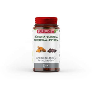 Curcuma Curcumina e Piperina Bio 90 cáps - Superdiet - Crisdietética