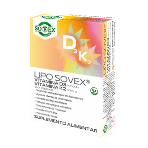 Lipo Sovex Vitamina D3 + Vitamina K2 * 30 Cápsulas