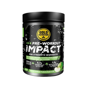 Pre-Workout Impact 400g - Maçã Verde - GoldNutrition - Crisdietética