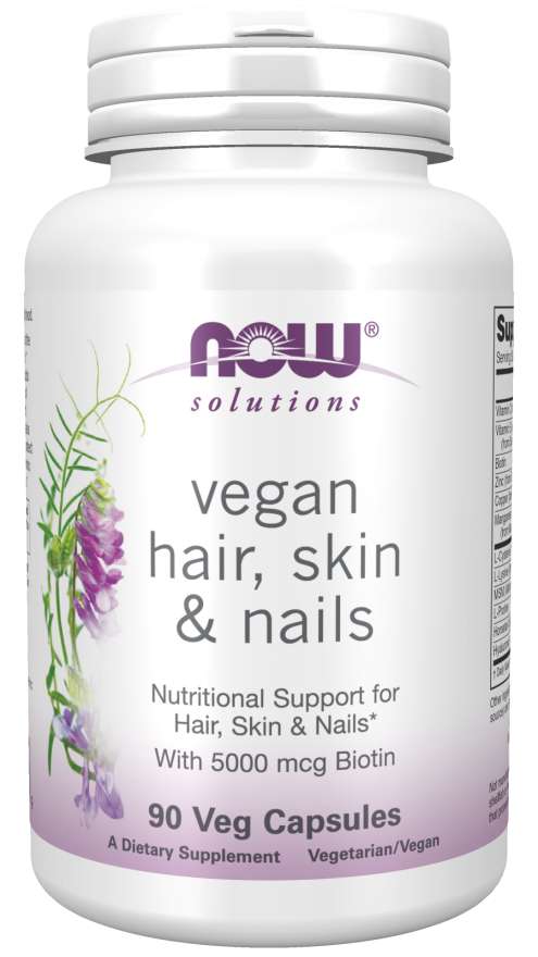 NOW Hair, Skin & Nails Vegan 90 cápsulas - Crisdietética