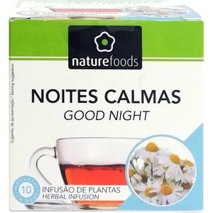 Chá Noites Calmas 10 Saquetas - Naturefoods - Crisdietética