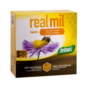 Real Mil - Geleia Real 1000mg 20 Ampolas - Santiveri - Crisdietética